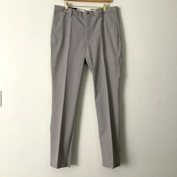 New Polo Ralph Lauren Stretch Slim Fit Gray Pants Size 36x34 - Picture 7 of 9